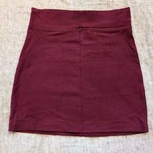 Forever 21 Body Con Mini Tube Skirt Burgundy Size S